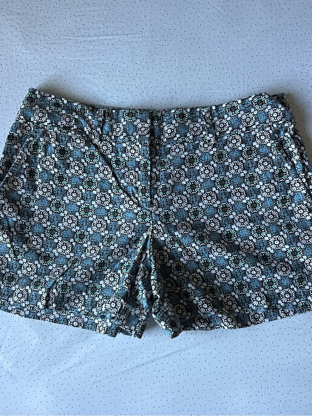 LOFT Blue Floral Cargo Shorts